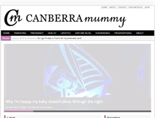 Tablet Screenshot of canberramummy.com
